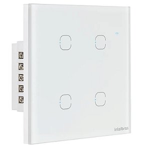 Automacao interruptor inteligente wifi intelbras eiw 1004 touch branco