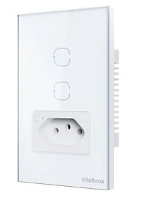 Automacao interruptor+tomada inteligente wifi intelbras etw 1021 branco
