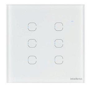 Automacao interruptor inteligente zigbee intelbras eiz 1006 touch branco