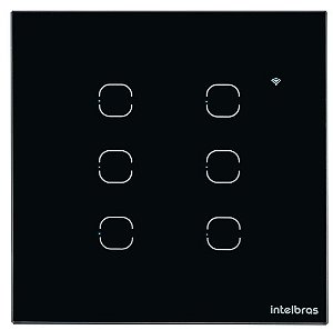 Automacao interruptor inteligente zigbee intelbras eiz 1006 touch preto