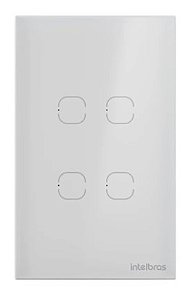 Automacao interruptor inteligente zigbee intelbras eiz 1004s touch branco
