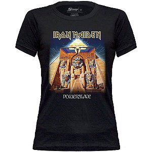 Camiseta Baby Look Iron Maiden Powerslave