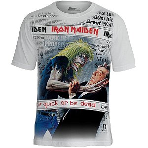 Camiseta Masculina Premium Iron Maiden Be Quick Or Be Dead