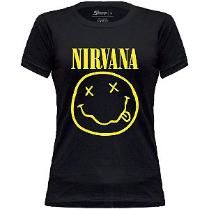Camiseta Baby Look Nirvana Smile
