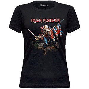 Camiseta Baby Look Iron Maiden The Trooper G