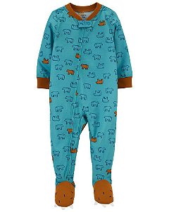 Macacão pijama azul com ursos
