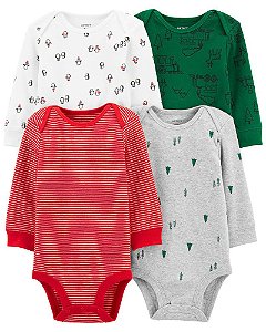 Kit com 4 bodies com pinguim