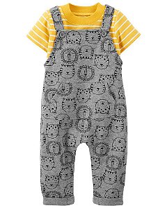 Jardineira cinza com tigres. Carters