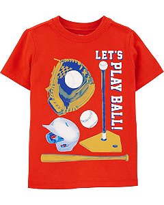 Camiseta vermelha do baseball