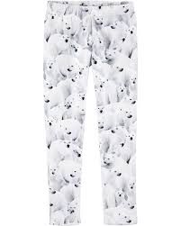 Calça legging fleece urso polar Carters