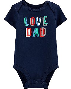Body azul "Love Dad"