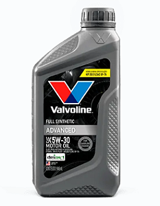 Valvoline ADVANCED Full Synthetic 5W30 API SQ ILSAC GF-7A 946 ml - Aprovação GM Ford Chrysler