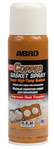 Junta Líquida de Cobre Spray ABRO COPPER GASKET CG-418-R 255g - Selante Formador de juntas O.E.M.