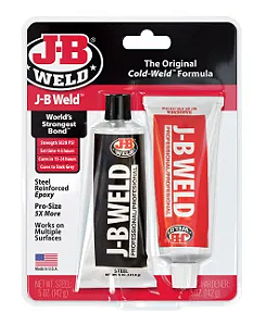 J-B WELD Original Cold-Weld 8281 10oz 295ml - Epoxy reforçado em aço 2 Partes de 142g Profissional Solda Fria