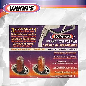 Pastilha Wynn´s TAB Cartela com 2 unid. for fuel 3 em 1 - Aumenta a vida útil do Diesel e Gasolina e Limpa câmara de combustão