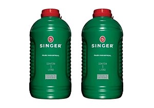 KIT 02 Litros Óleo Industrial para Máquinas de Costura SINGER ISO VG-22 Multiuso