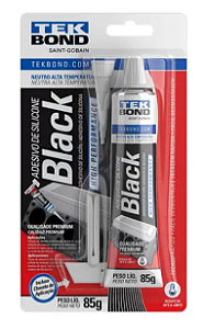 Adesivo de Silicone Black Neutro Alta Temperatura 85g Tek Bond Saint-Gobain
