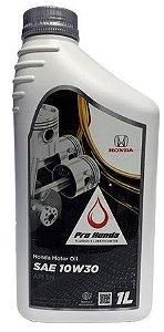 Óleo de Motor 10W30 API SP Mineral - Original Honda Motor Oil Formulado especialmente para automóveis Honda