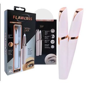 Caneta depiladora de sobrancelhas, elétrica e recarregável.