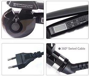 Modelador de cachos, temperatura ajustável, bivolt.