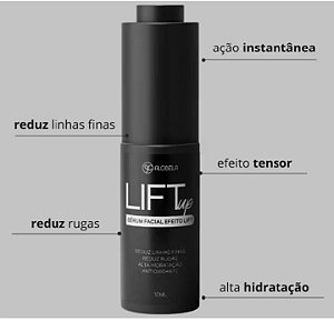 Serúm facial, ALOBELA, efeito lift up.