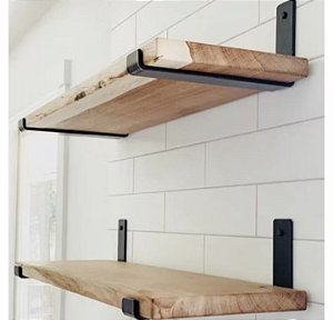 Kit com duas prateleiras multiuso.