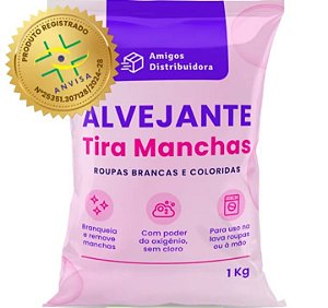 Percarbonato de sódio para limpeza em geral, clareador de roupas, 1 kg.