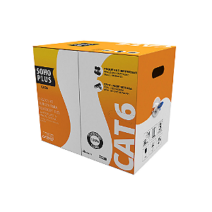 CABO REDE LAN FURUKAWA SOHOPLUS CAT6 U/UTP CMX BRANCO CERTIFICADO CX 305M
