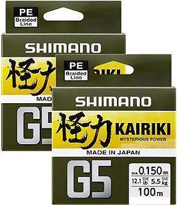 LINHA SHIMANO KAIRIKI G5 150 METROS STEEL GRAY