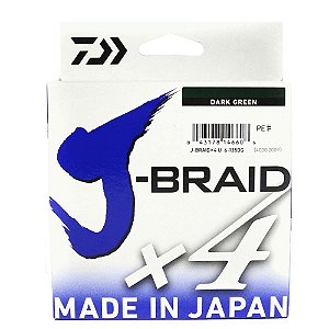 LINHA DAIWA J-BRAID X4 270 METROS DRAK GREEN