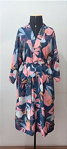 Kimono Tóquio Florescer Azul