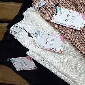 Tricot decote V Nude