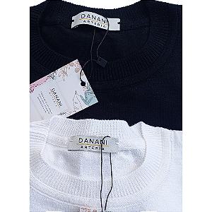 Tricot Decote Careca Preto