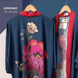 Kimono Tóquio Flor maravilha