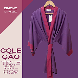 Kimono Madrid Púrpura e Magenta