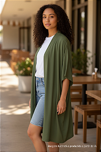 Kimono Tóquio Verde Militar