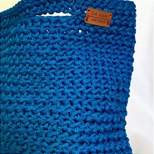 Bolsa em fio náutico azul
