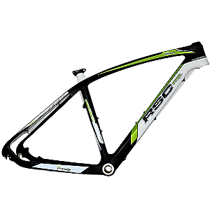 QUADRO 29 MTB CARBONO RSC PTO/VERD/BCO T-19
