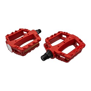 PEDAL MIRIM SUECO PLAT NYLON VERMELHO C/ESFERA