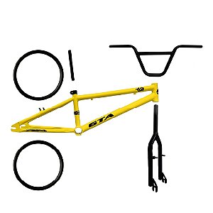 KIT BMX GTA 20 CX 2-KITS  ACO. AMARELO/PRETO -QUADRO+GRF+ARO+GUI+CAN-ABR