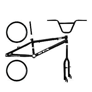 KIT BMX GTA 20 CX 2-KITS ACO. PRETO -QUADRO+GRF+ARO+GUI+CAN-ABR