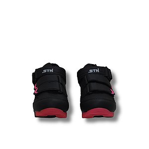 SAPATILHA MTB 3 VELCROS STN RACING 35-BR PTO/PINK
