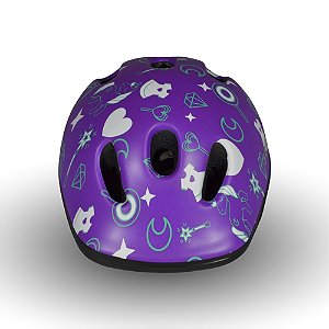 CAPACETE INFANTIL BABY C/APOIO NUCA ROXO DESENHOS