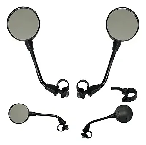 ESPELHO RETROVISOR REDONDO HASTE LONGA PTO ESQ