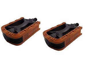 PEDAL BICOLOR MTB SUECO MARROM