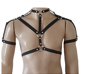 Harness bra unisex peitoral e braços em elastico BDSM Fantasy