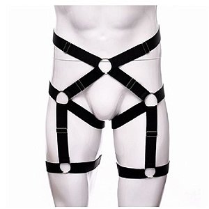 Arreio Harness Cinta liga masculino jockstrap cinto de pernas elastico regulavel