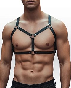 Arreio Harness masculino em elastico regulavel busto