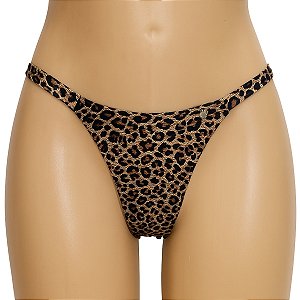 Calcinha para aquendar estampa Oncinha suplex tucking trans drag travs