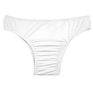 Calcinha Mulher Trans Tradicional Média Conforto Poliamida Branco